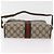 Borsa a Spalla GUCCI GG Supreme Web Sherry Line PVC Beige Oro Auth 175436 D'oro - vista 9