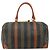 Pequin Borsa Boston in tela Pecan FENDI PVC marrone nero Auth yk20237 - vista 3