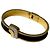 Bracciale in pelle placcato oro vintage Loewe Madrid Nero Oro