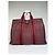 Vintage Hermès Canvas Tote Bag lila rot - Ansicht 2