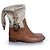 Céline Celine, Stivali da cowboy in pelle e tela Marrone - vista 4