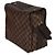 Borsa Messenger Naviglio in tela Damier Ebene Louis Vuitton Marrone - vista 3