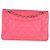 Timeless Kleine klassische Double Flap Tasche aus rosa gestepptem Lammleder von Chanel Pink - Ansicht 2
