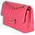 Timeless Kleine klassische Double Flap Tasche aus rosa gestepptem Lammleder von Chanel Pink - Ansicht 3
