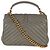Borsa universitaria media in pelle di pecora taupe con monogramma Saint Laurent Marrone - vista 2