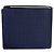 Portafoglio bifold Anagram in lino e pelle di vitello blu Loewe - vista 2