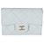Timeless Chanel Hellblau gesteppte Kaviar Klappkartenhalter Handtasche - Ansicht 8