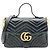Borsa in pelle nera GG Marmont di Gucci Nero