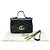 Borsa in pelle nera GG Marmont di Gucci Nero - vista 13