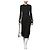 Chanel Herbst 2019 19B CC Logo Rippstrickkleid Schwarz