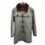 Cappotto in pelliccia verde e nero Yves Saint Laurent