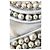 Top de pérolas e couro da coleção de cruzeiro Chanel 2009 Branco Cinza - vista 6