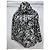 Giacca con cappuccio tropicale nera e bianca Moncler Nero Bianco - vista 4