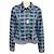 Autre Marque Blaue Alfie Karo-Denimjacke von Molly Goddard
