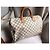 Louis Vuitton Speedy 35 Damier Azur Borsa Marrone Crema Bianco sporco Gold hardware - vista 13