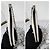Céline Borsa a spalla media con chiusura in pelle di vitello liscia Off-White - vista 7