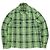 Autre Marque Camicia a zip a quadri roarguns in cotone e poliestere Verde