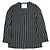 Autre Marque JOURNAL STANDARD L'ESSAGE Stripe Polyester Rayon No Collar Jacket Outerwear Blue