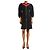 Gucci Abito midi nero a maniche lunghe con zip frontale - taglia UK 4