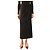 Alaïa Black fleece midi skirt - size UK 8