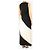 Alice + Olivia Schwarzes ärmelloses Colorblock-Maxikleid - Größe UK 10 - Ansicht 2