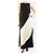 Alice + Olivia Schwarzes ärmelloses Colorblock-Maxikleid - Größe UK 10 - Ansicht 3