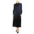 Saint Laurent Navy Hahnentritt Midi-Kleid - Größe UK 12 Marineblau