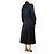 Saint Laurent Navy Hahnentritt Midi-Kleid - Größe UK 12 Marineblau - Ansicht 2