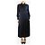 Saint Laurent Navy Hahnentritt Midi-Kleid - Größe UK 12 Marineblau - Ansicht 3