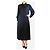 Saint Laurent Navy Hahnentritt Midi-Kleid - Größe UK 12 Marineblau - Ansicht 4