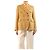 Autre Marque Tan double-breasted linen jacket - size UK 12 Beige