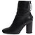 Isabel Marant Schwarze Leder-Ankle Boots mit Blockabsatz - Größe EU 37 (UK 4)