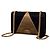 Wallet On Chain Portafoglio Chanel con catena in pelle nera dorata embossata Nero D'oro