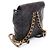 Zaino Matelassé Chanel in agnello nero - vista 2