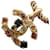 Collana Chanel Coco Mark Gripoix Multicolore D'oro