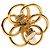 Orecchini a cerchio a forma di fiore placcati in oro CC dorato di Chanel D'oro - vista 4