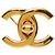 Spilla Turn Lock in Oro Placcato CC Dorato di Chanel D'oro