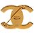 Spilla Turn Lock in Oro Placcato CC Dorato di Chanel D'oro - vista 2