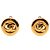 Orecchini rotondi a clip in oro placcato CC di Chanel D'oro