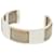 Hermès Hermes Silver Gray Leather and Metal Bangle Metallic  - view 1