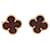 Van Cleef & Arpels Vintage Alhambra Stud Earrings Brown Black Golden  - view 1