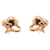 Van Cleef & Arpels Vintage Alhambra Stud Earrings Brown Black Golden  - view 2