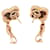 Van Cleef & Arpels Vintage Alhambra Stud Earrings Brown Black Golden  - view 3