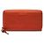 Portafoglio lungo con zip rotondo Gucci Bamboo Arancione