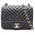 Borsa a spalla mini Chanel Chevron V-Stitch Nero