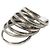 Christian Dior 7-Ring-Set mit 925 Logo-Platte Dior Homme - Ansicht 7