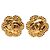 Vintage Chanel Ohrringe mit Coco Mark Blumenmotiv Golden