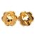 Vintage Chanel Ohrringe mit Coco Mark Blumenmotiv Golden - Ansicht 2