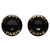 Orecchini a clip in metallo smaltato nero e oro Chanel D'oro