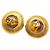 Orecchini a clip rotondi Coco Mark Vintage di Chanel D'oro Giallo